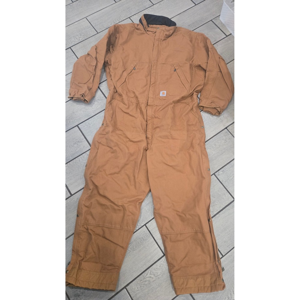 Carhartt Washed Duck Insulated Coverall 3XL Regular Brown OX4396-M NWT